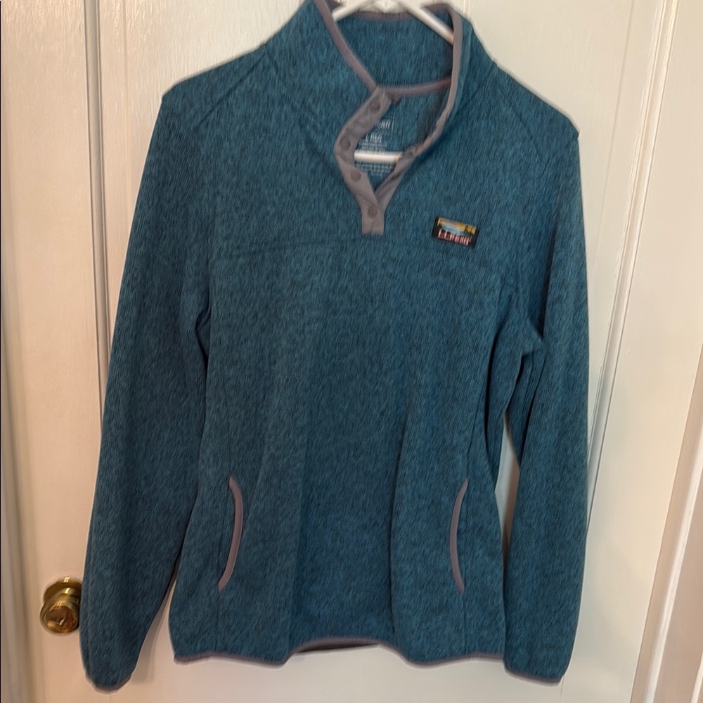 L.L. Bean Blue Cowl Neck Sweater with Soft Material
